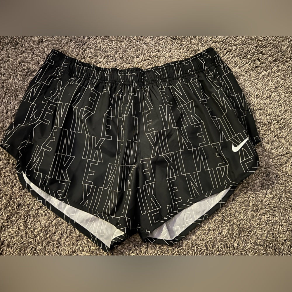 Nike black and white shorts